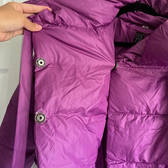 Bacon Violet Purple Long Sleeve Puffer Puffa Jacket Women's Size X-Small XS - Picture 5 of 11